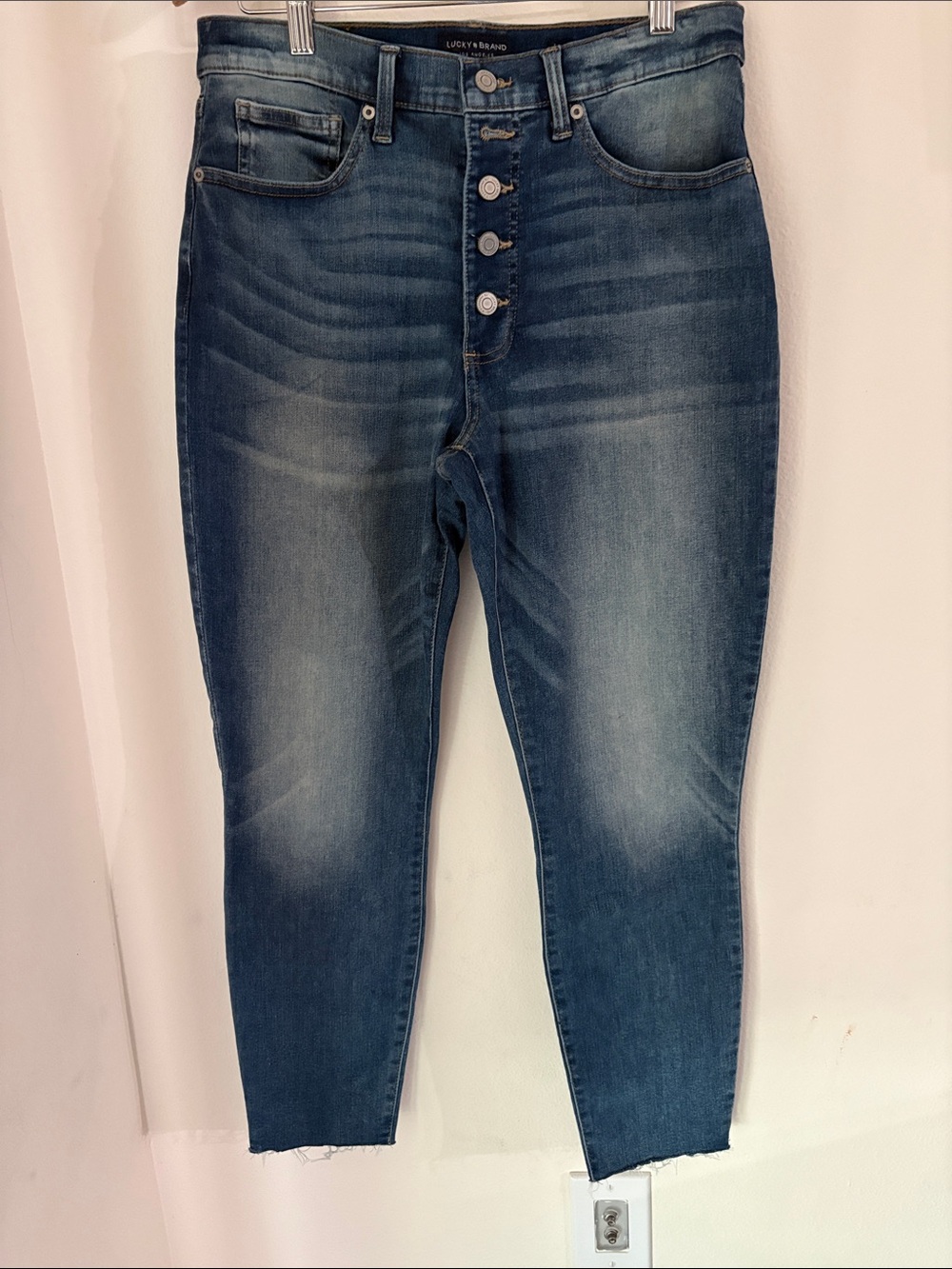 NWT Lucky Brand High-Rise Skinny Bridget Jeans - Ankle Distress Size 12
